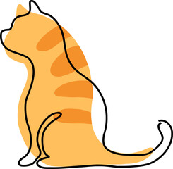 Cute Cat Illustration Element