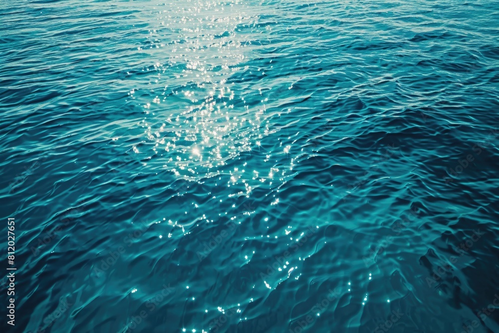 Poster Sunlight reflecting on water surface. Suitable for nature and summer-themed projects