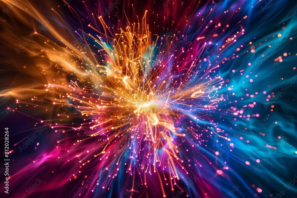 Poster a colorful explosion of light and color
