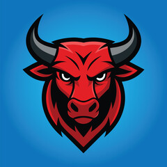 Bull mascot logo design bull vector illustration