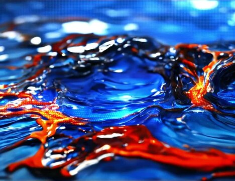 blue chrome watercolor paint background, gradients