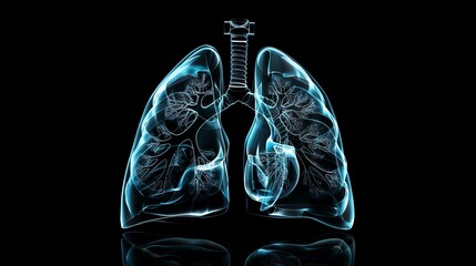 human lungs anatomy in X-ray