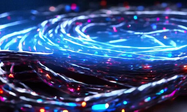 chrome colored electric cables and led motion