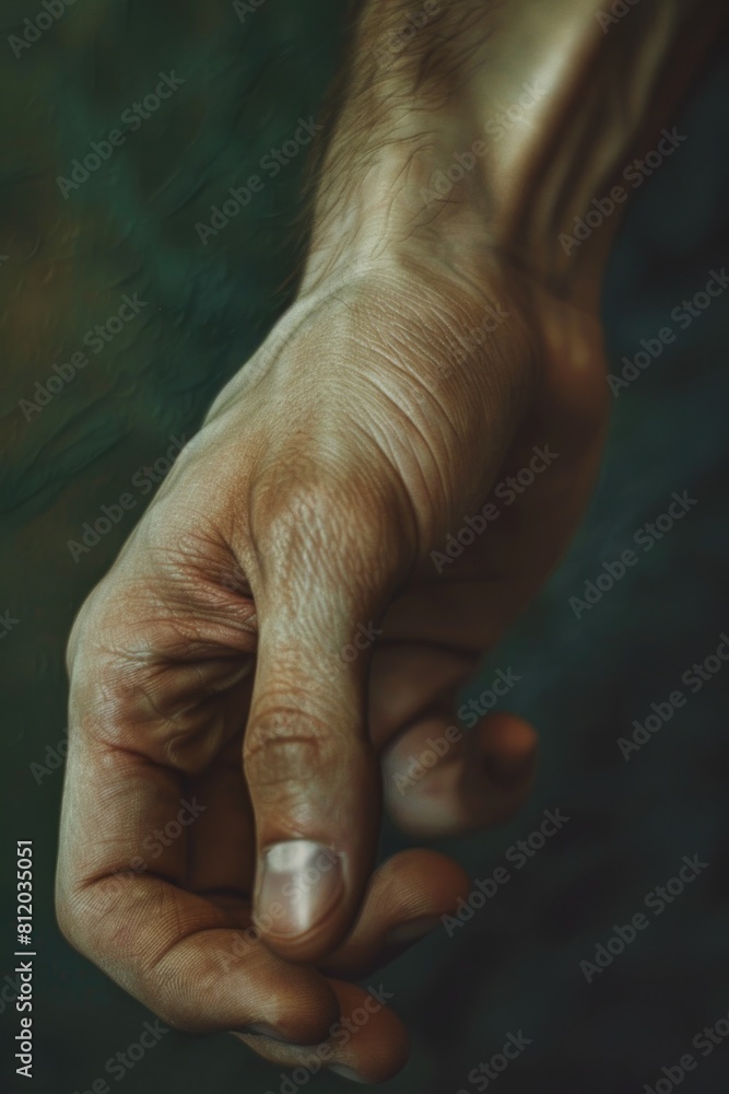 Poster Close up of a person's hand holding something. Ideal for illustrating concepts or adding a personal touch to designs