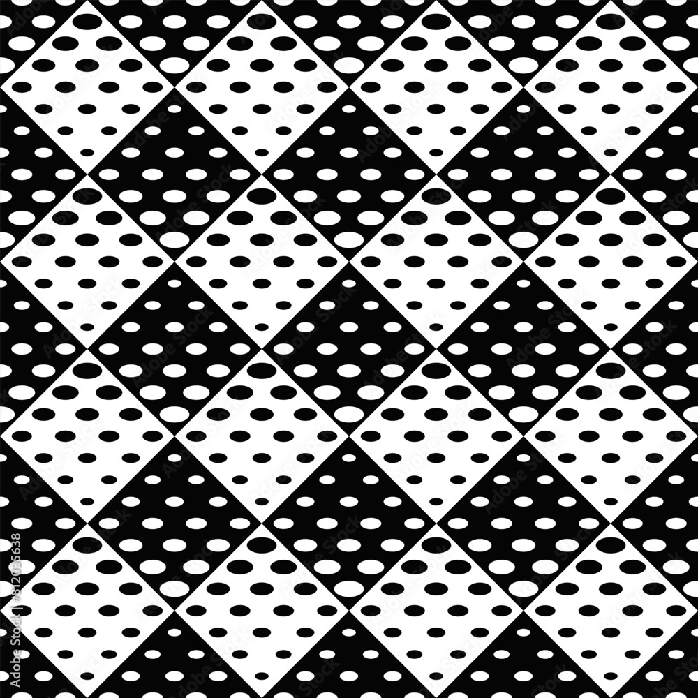 Poster black and white repeating ellipse pattern background - geometric abstract vector illustration from e