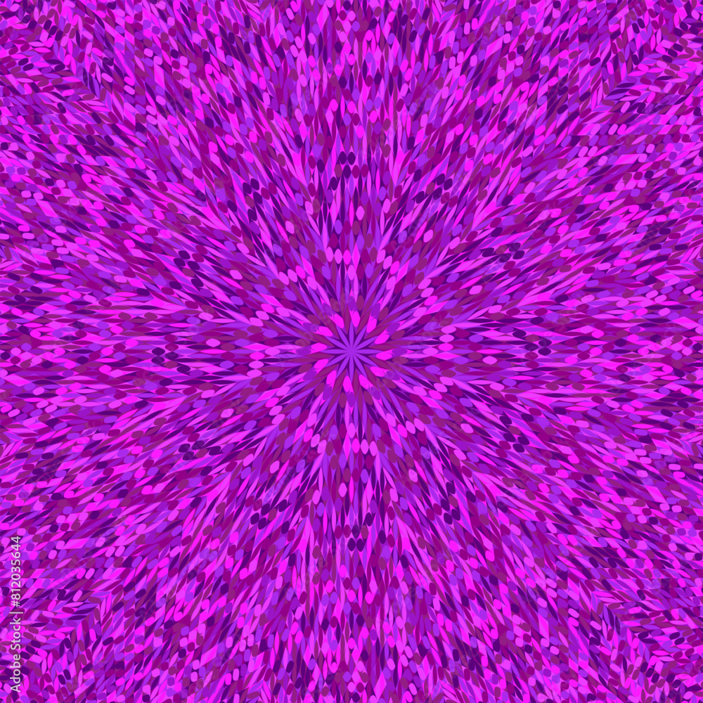 Poster dynamic geometrical round tiled mosaic background - hypnotic abstract floral psychedelic colorful ve