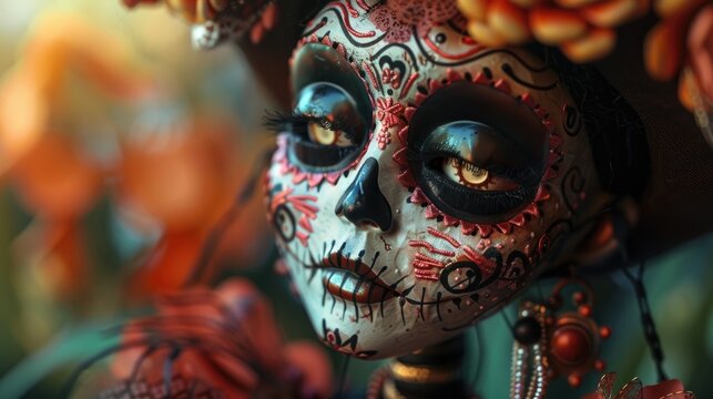 Day of the Dead doll representation