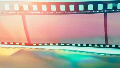 Film strip texture with light leaks, abstract background and minimal concept design image.