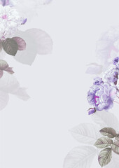 Flower frame background for wedding card and others