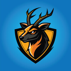 Deer mascot logo design deer vector illustration