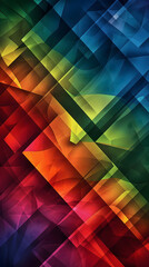 Colorful Abstract Geometric Background with Vibrant Overlapping Shapes