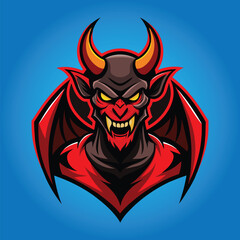 Demon devil mascot logo design