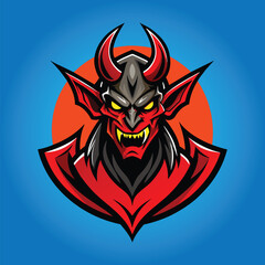 Demon devil mascot logo design