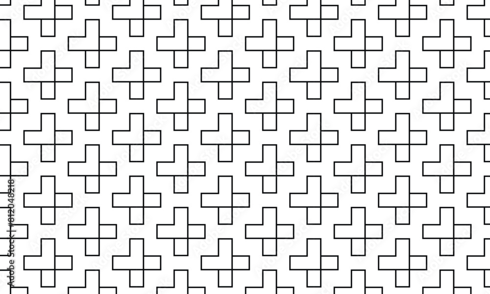 Poster abstract simple geometric stroke plus pattern.