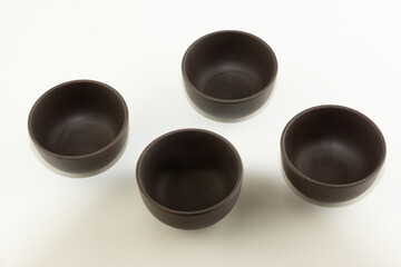 tea accessories isolated on white background