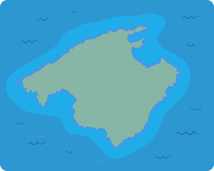 Carte de l'île de Mallorca