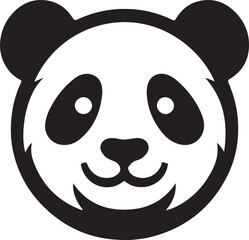 Best Panda Head vector, Silhouette, illustration.
