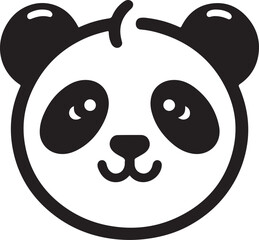 Best Panda Head vector, Silhouette, illustration.
