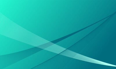 green light with stripes lines wave curves on smooth gradient abstract background
