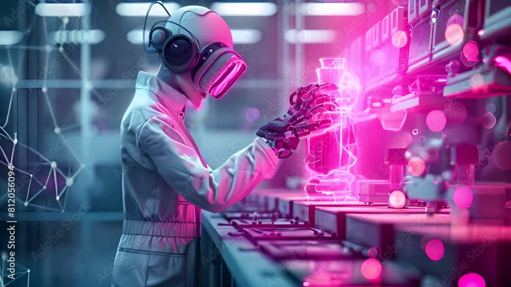 Poster the realm of robotics and automation, where machines mimic human actions, reshaping industries and e