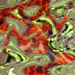 Combination textile collage pattern of wave and lines colored leopard snake tiger textures
