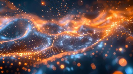 An artistic interpretation of quantum entanglement used in computing, with visual effects showing interconnected particles