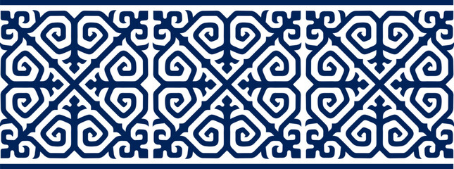 Безымянный-1Strip of plant patterns. Ethno style. Kazakh ornaments. Horizontal patterned design. Traditional patterns of Kazakhs. Ancient Turkic ornaments. Traditions of Kazakhstan. Decorative art of 