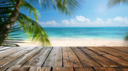 A polished wooden table or platform with a smooth horizontal texture in the lower foreground