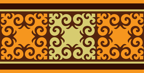 Безымянный-1Strip of plant patterns. Ethno style. Kazakh ornaments. Horizontal patterned design. Traditional patterns of Kazakhs. Ancient Turkic ornaments. Traditions of Kazakhstan. Decorative art of 