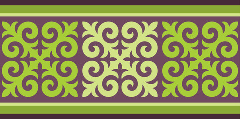 Безымянный-1Strip of plant patterns. Ethno style. Kazakh ornaments. Horizontal patterned design. Traditional patterns of Kazakhs. Ancient Turkic ornaments. Traditions of Kazakhstan. Decorative art of 
