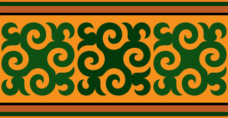 Безымянный-1Strip of plant patterns. Ethno style. Kazakh ornaments. Horizontal patterned design. Traditional patterns of Kazakhs. Ancient Turkic ornaments. Traditions of Kazakhstan. Decorative art of 