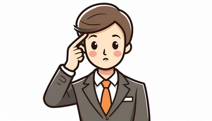 ビジネスイメージ　疑問・悩む・なぜなぜ