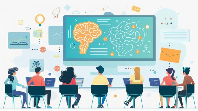 An educational software using machine learning to adapt learning materials to the individual needs of students