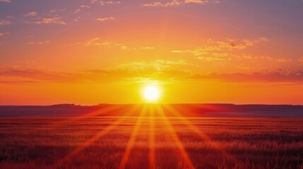 Springtime sunrise, nature, peaceful, horizon, morning, orange, tranquil, awakening. --ar 16:9 --v...