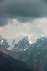 landscape in the mountains furmanov peak almaty kazakhstan