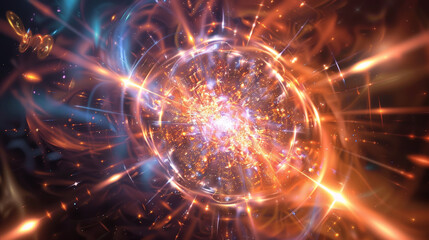 Obraz premium Exploring Supersymmetry: Bridging the Gap in Particle Physics. Generative AI
