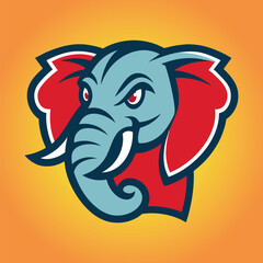 Obraz premium Elephant mascot logo design elephant vector illustration