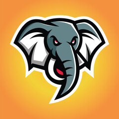 Elephant mascot logo design elephant vector illustration