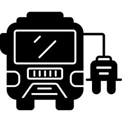 Electric Bus Icon