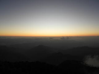 sunset in the mountains