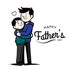 Fathers Day Love Hugs Son Happy