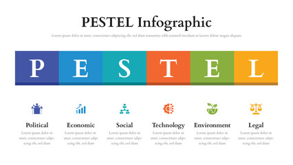 Pestel infographic presentation layout fully editable.