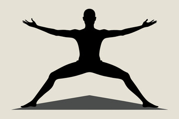 Male Yoga  vector illustration