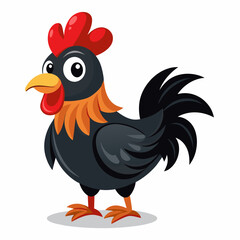 Ayam Cremini Cartoon Vector Illustration