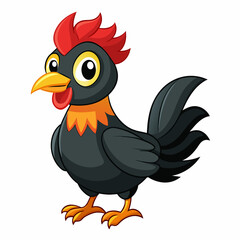 Ayam Cremini Cartoon Vector Illustration