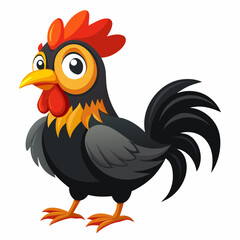 Ayam Cremini Cartoon Vector Illustration