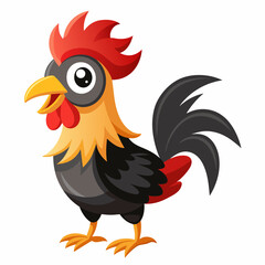 Ayam Cremini Cartoon Vector Illustration