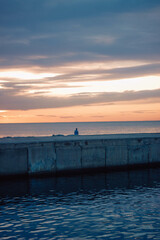 person enjoying sunrise on the beach barcelona spain