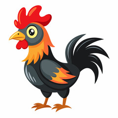 Ayam Cremini Cartoon Vector Illustration