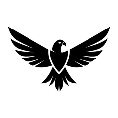 Flying falcon bird logo icon vector illustration 